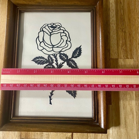 Folk Art Scherenschnitte Signed Janice Dyar Harrell Renowned Artist 1990 VTG - Picture 6 of 9